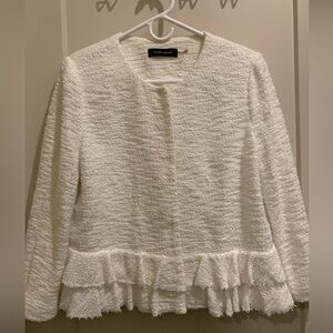 Ivanka Trump ivory jacket size 10, blend of cotton and polyester